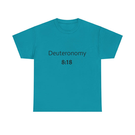 Deuteronomy 8:18 prayer T-shirt